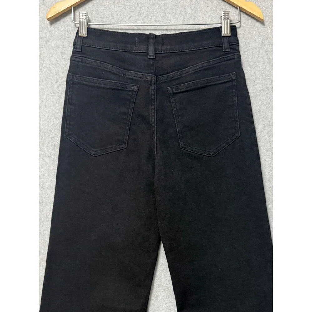 Madewell Black Wide Leg Jeans NWT Size 25P High Rise Full Length